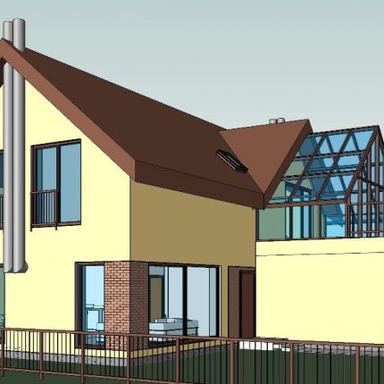 3D namo vizualizacija, rodanti skirtingas statinių ypatybes ir jų poveikį statybos kaštams bei reikalavimams.